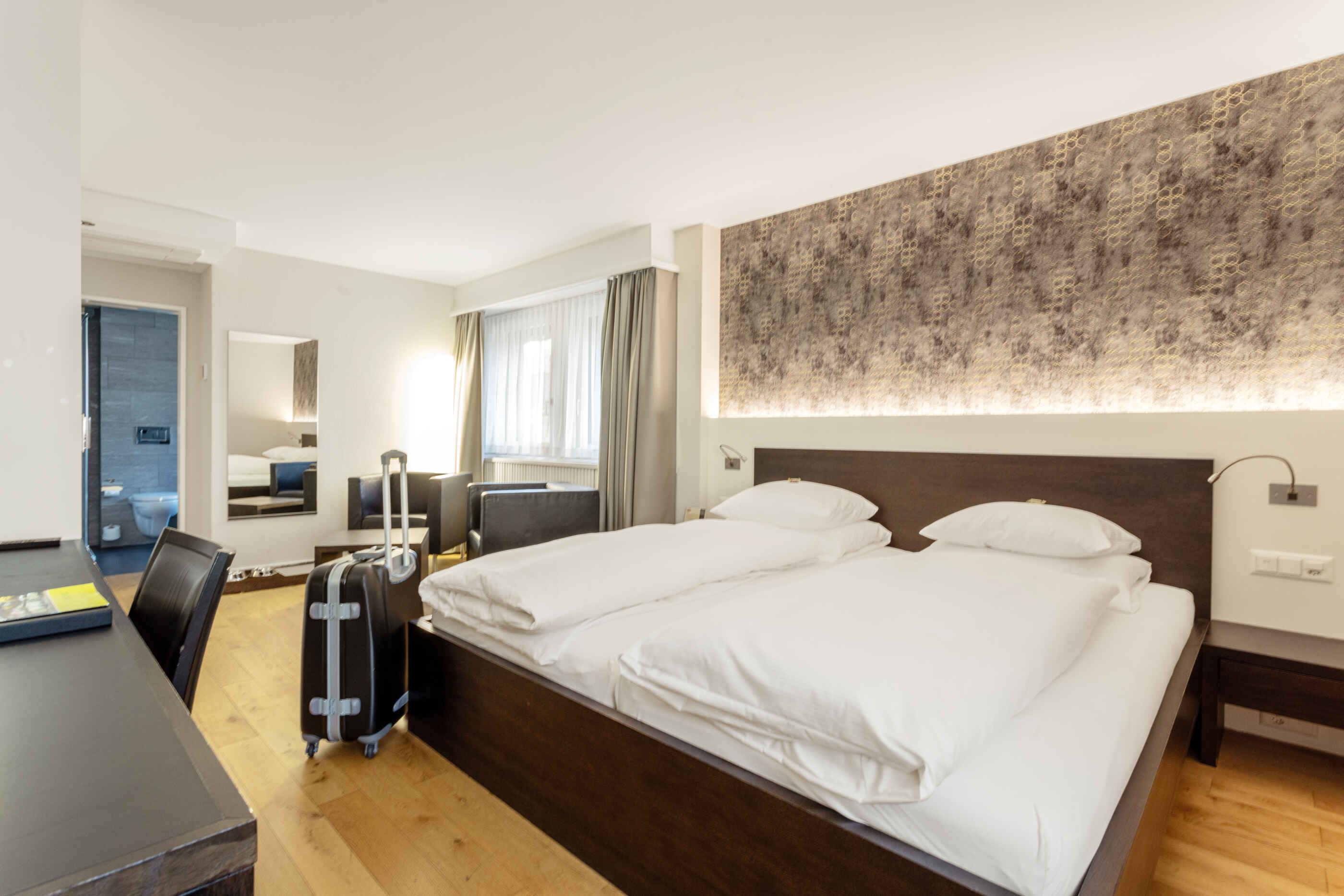 Quarto twin superior com ar condicionado