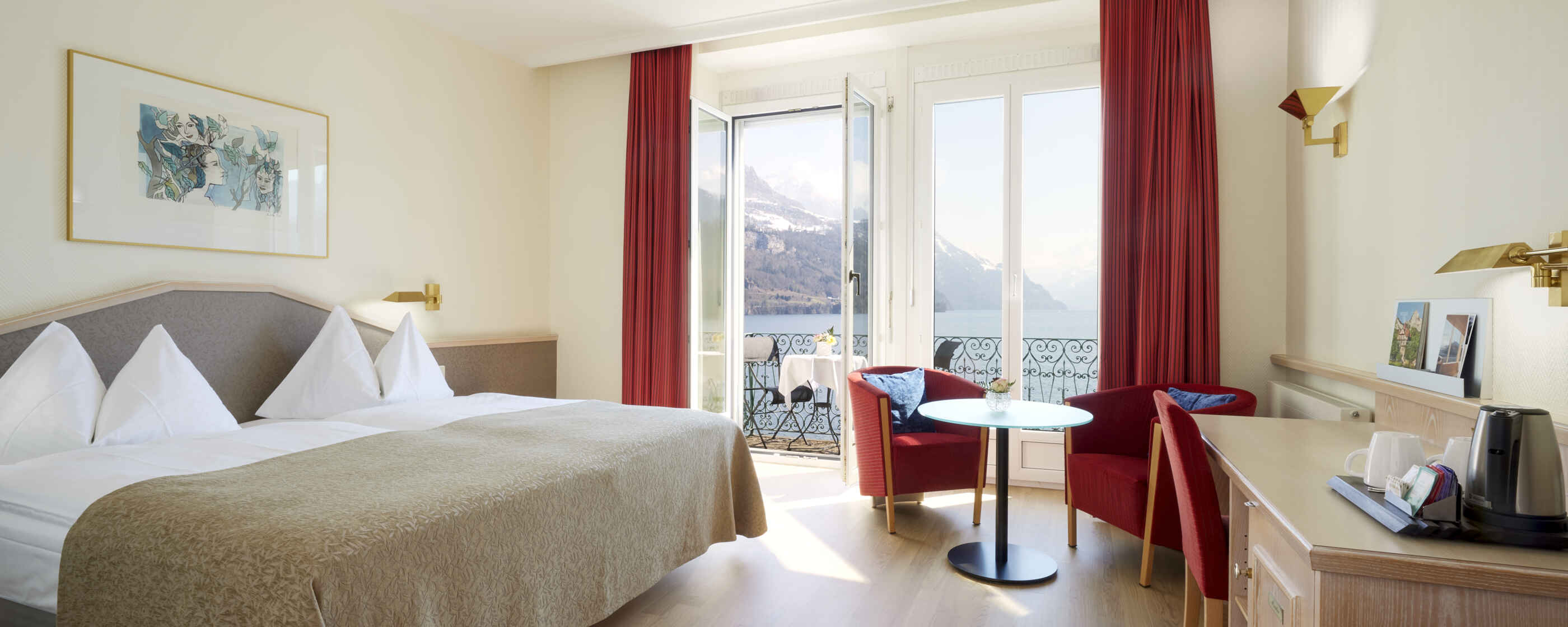 Seehotel Waldstätterhof, Brunnen: Zimmer