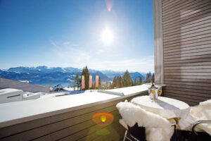 Hotel Rigi Kaltbad: Einzelzimmer mit Bergsicht - Badezimmer