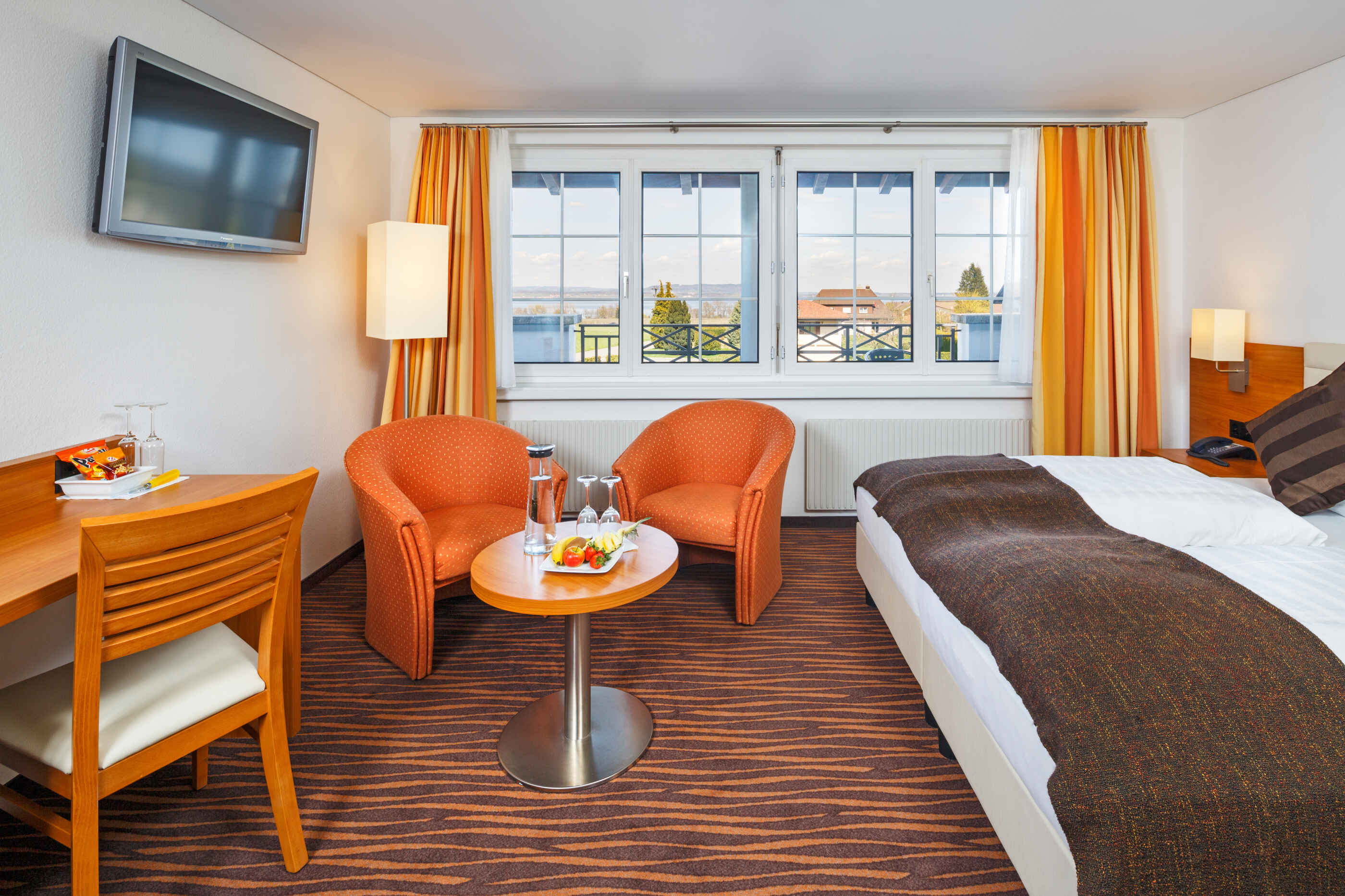 Hotel Seemöwe, Güttingen: Doppelzimmer - Seeseite