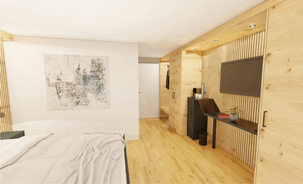 Hotel Seemöwe, Güttingen: Eichendoppelzimmer Rustico Seeseite mit Balkon