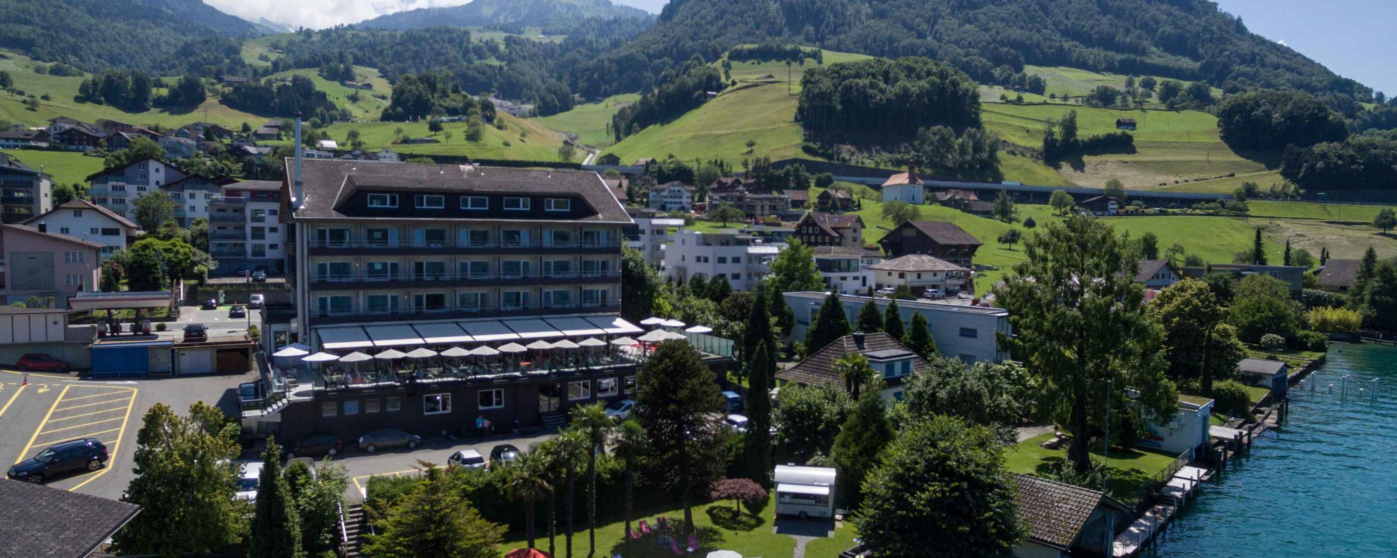 Hotel Seerausch, Beckenried: Panoramasicht