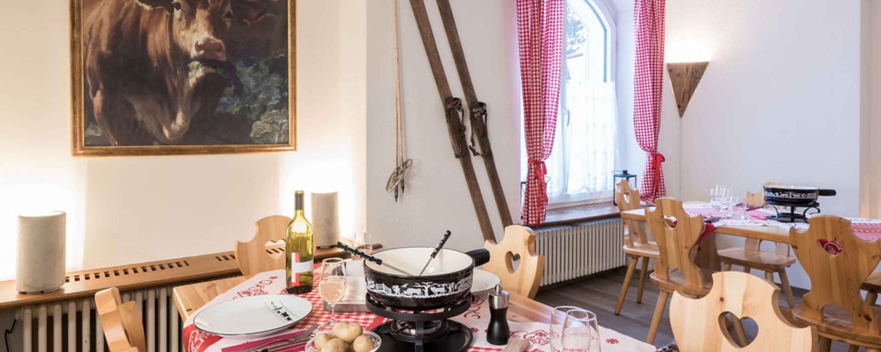 Hotel Schweizerhof, St. Moritz: Fondue