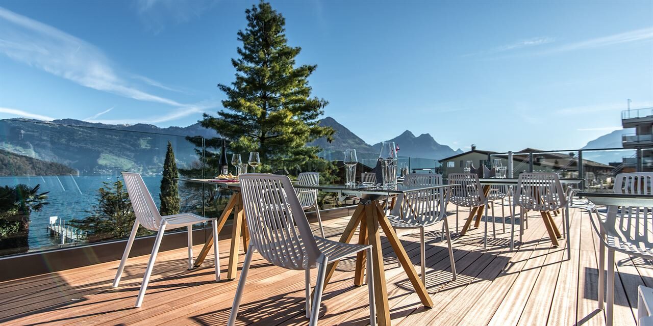 Hotel Seerausch, Beckenried: Terrasse
