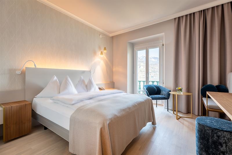 Seehotel Waldstätterhof, Brunnen: Superior Doppelzimmer mit Queen Size Bett - Seesicht