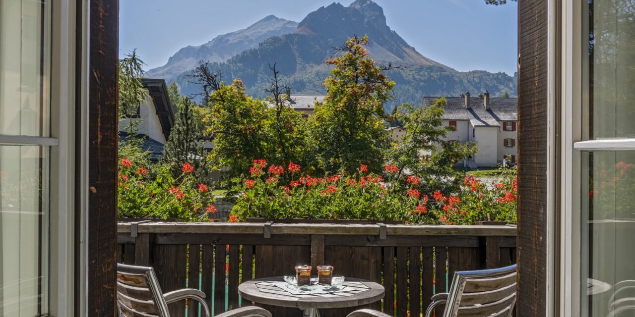 Hotel Schweizerhaus, Maloja: Aussicht