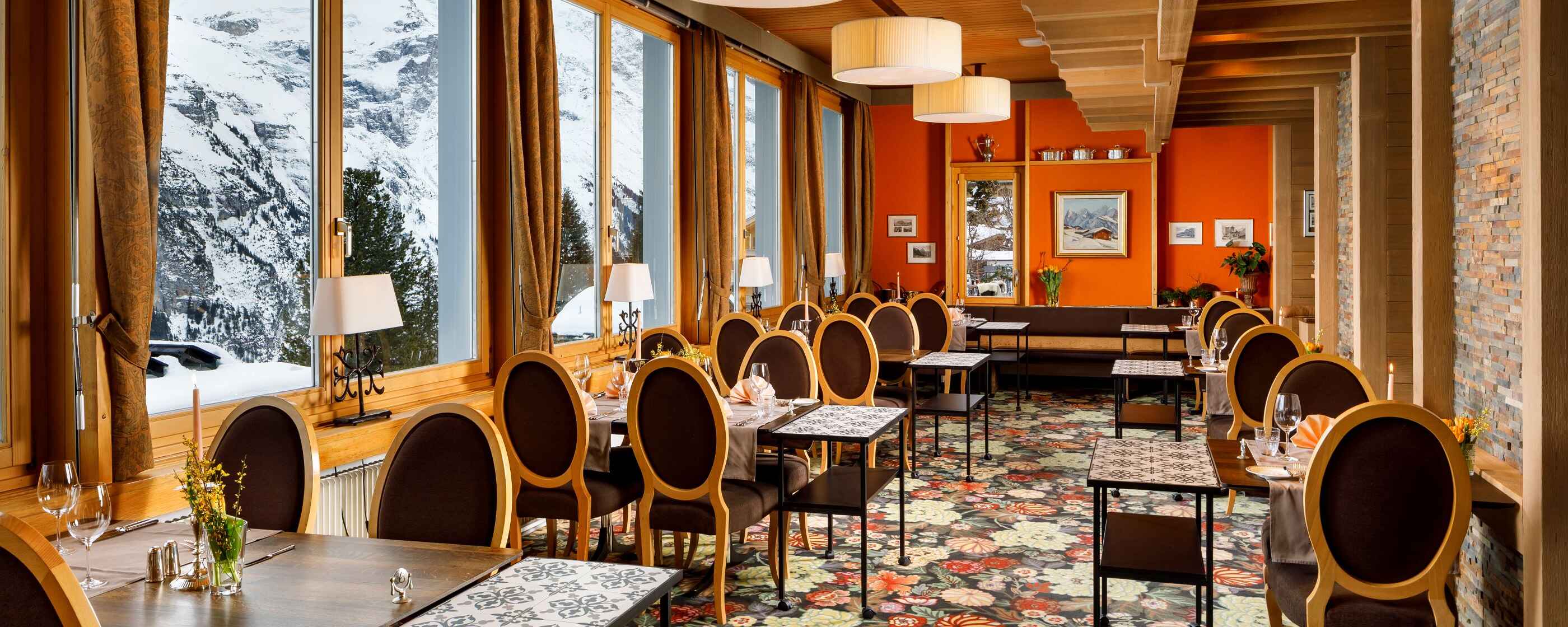 Hotel Eiger, Mürren: Restaurant  