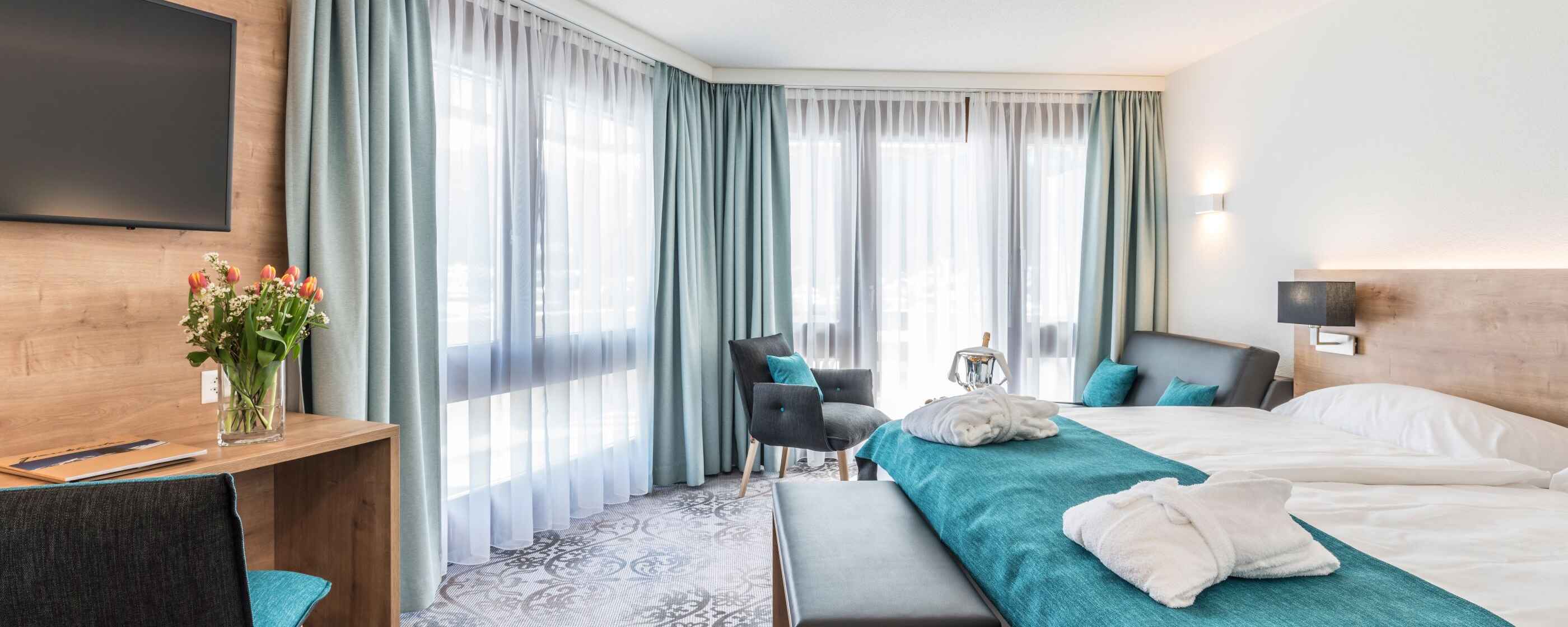 Hotel Central, Davos: Superior West mit Balkon