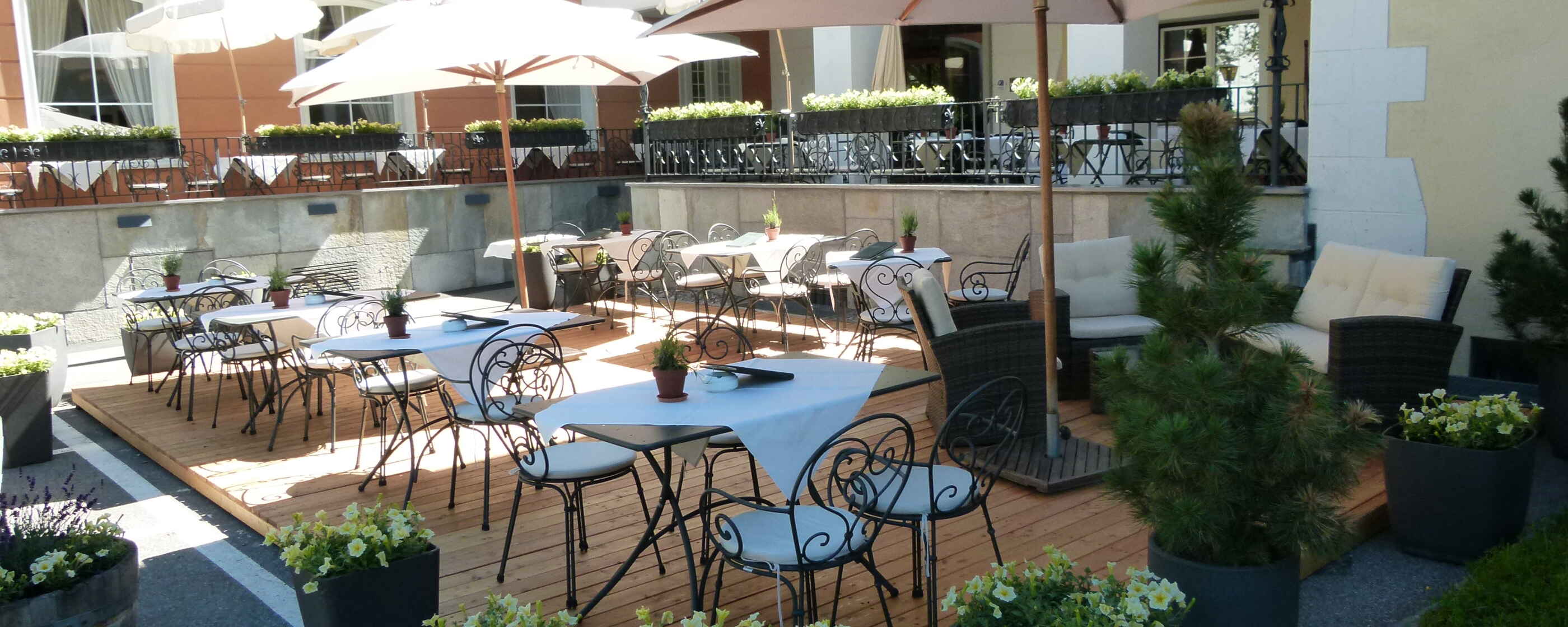 Hotel Edelweiss, Sils-Maria: Terrasse