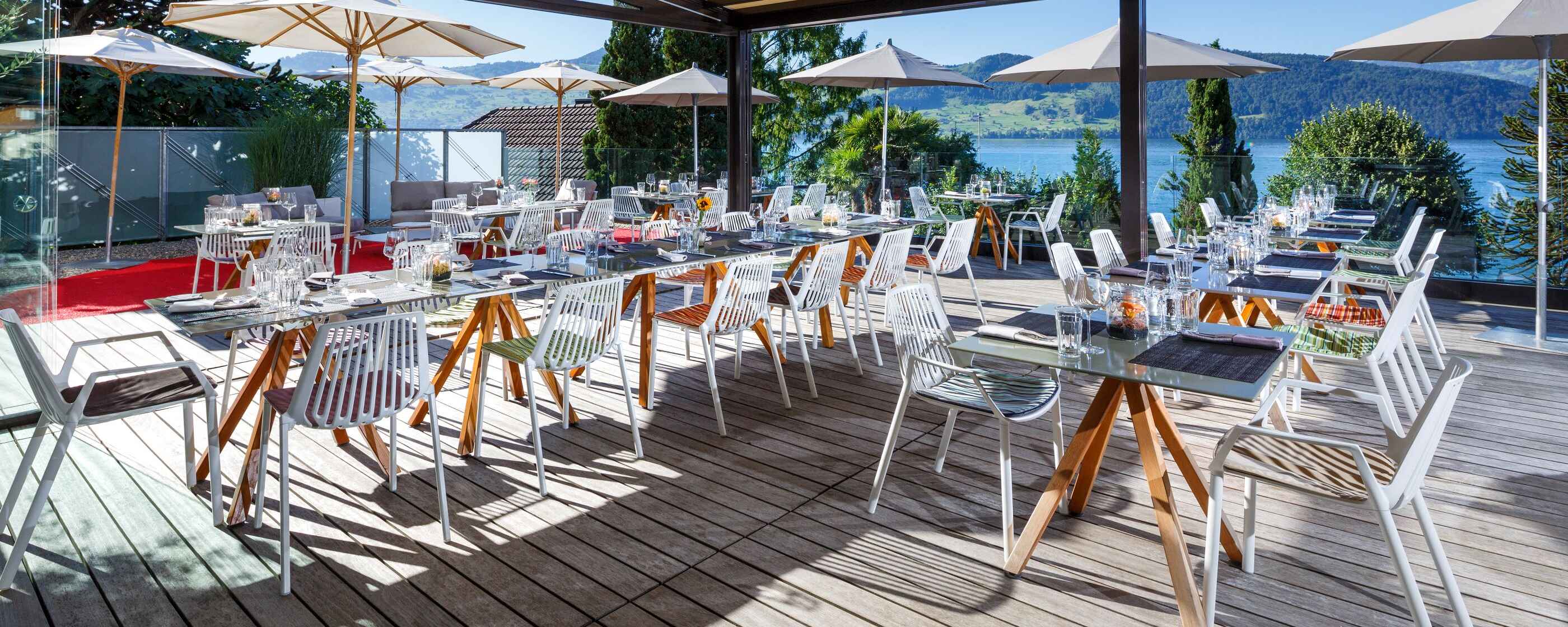 Hotel Seerausch, Beckenried: Terrasse