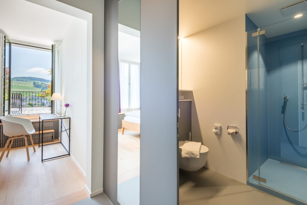 Doppelzimmer mit Terrasse Badezimmer