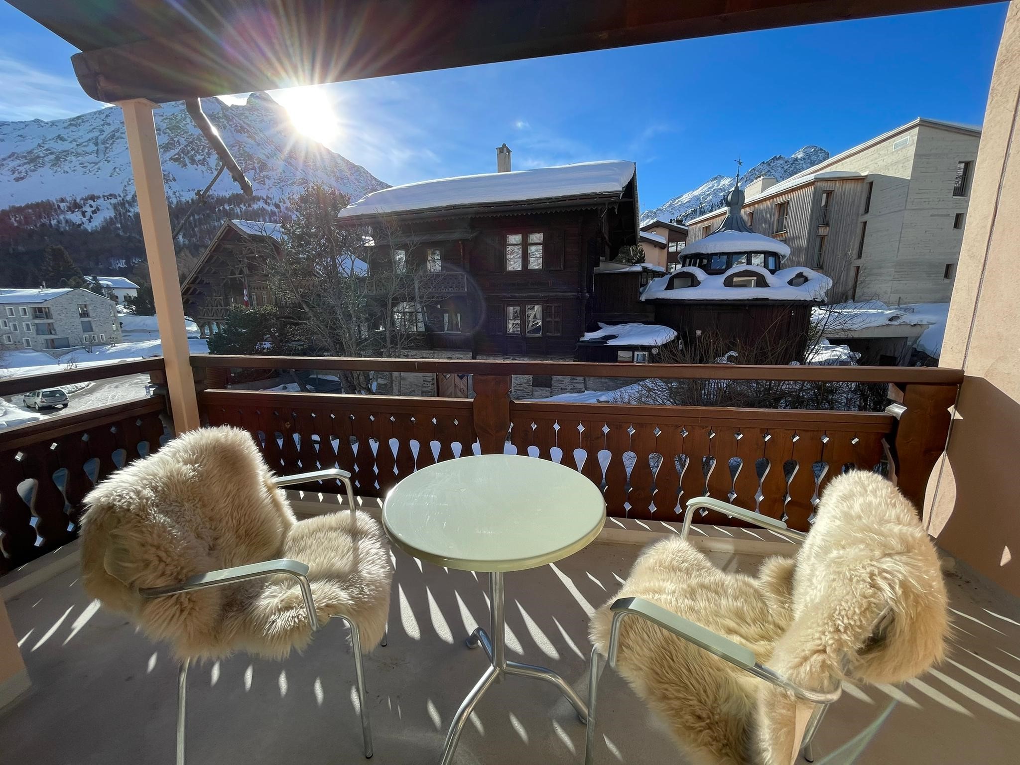 Apartment Schweizerhaus, Maloja: Planüra 2.5-Zimmer Wohnung